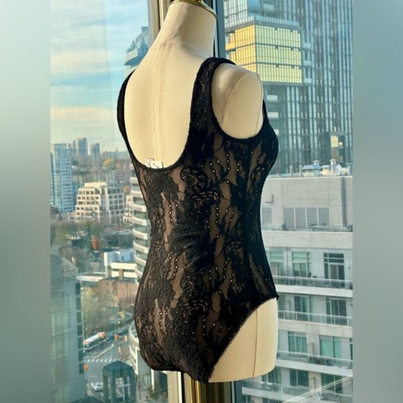 🆕 ZIMMERMANN 🧿 NWT Black Lace Scoop Neck Bodysuit - Sz 1 US 6 - Picture 7 of 13